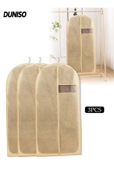 Generic 3 Pack Clothes Dust Covers With Durable Zipper And Clear Window, Dust...