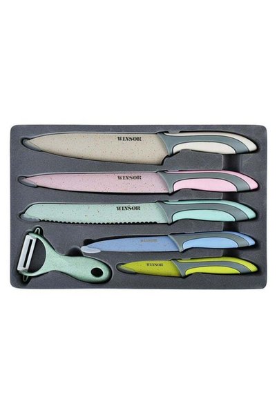 Generic 6-Piece Non Stick Knife Set Multicolour