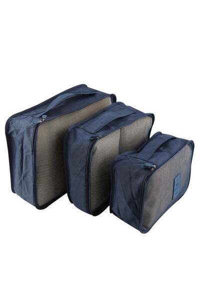 Generic 6-Piece Waterproof Clothes Storage Bag Dark Blue