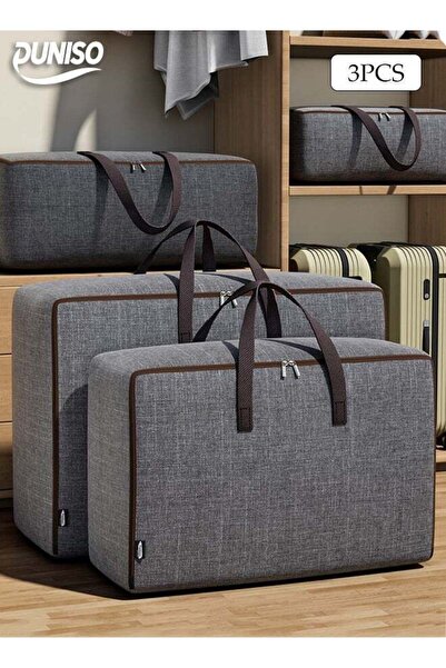 Generic 3 Pcs Large Clothes Storage Bag，Waterproof Moving Tote Bag，Foldable S...