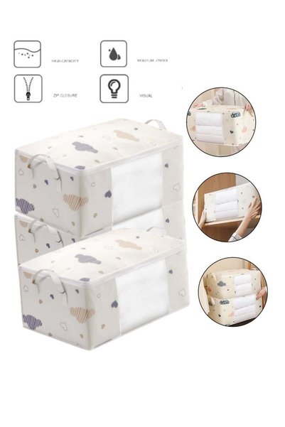 Generic 3-piece set Large Capacity Non Woven Storage Pouch with Clear Window ...