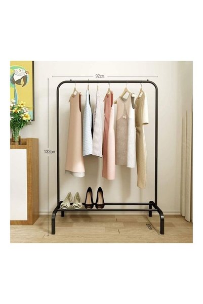 Generic Floor Standing Cloth Rack Black