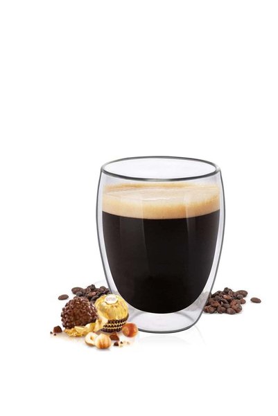 Generic Glass Coffee Cups 350ml Double Wall Coffee Mugs for Latte Cappuccino ...
