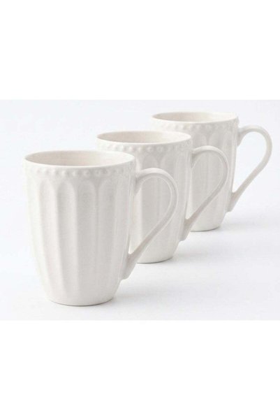 Generic Akdc Ceramic 3Pcs White Mug 450Ml