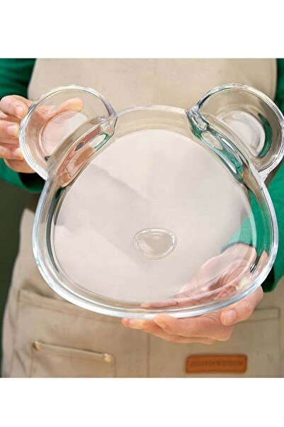Generic Bear - shaped Flavor Plate, made of glass / Appetizer Plate / Dipping...