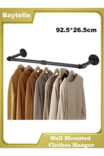 Generic Clothes Rack Wall Mounted, Heavy Duty Industrial Pipe Clothes Hanger ...