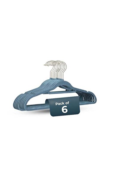 Generic Non-Slip Velvet Hangers 6 Pack – Slim Space Saving Clothes Hangers wi...
