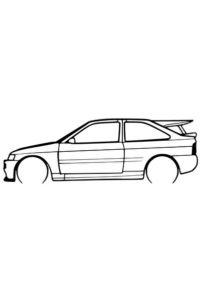 OEM Decorațiune Ford Escort 1995 – Siluetă 3D, design auto minimalist