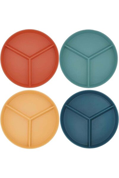 Generic Unbreakable 9.6 Inch Round Adult Compartmentalized Dinner Plate,Porti...