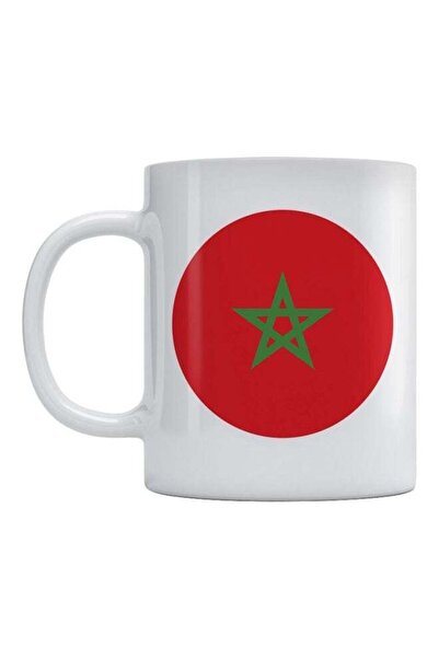 Generic Morocco Flag Printed Mug White/Red/Green 350ml