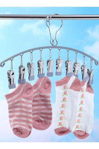 Generic Multi Clip Drying Rack,Laundry Drying Racks with 10 Clips,Sock Dryer ...