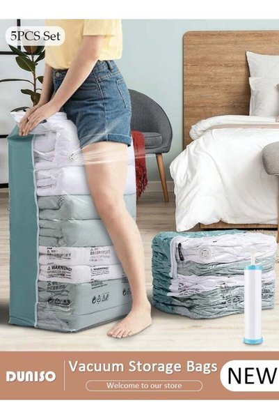 Generic 80×100×38 cm Jumbo Cube Vacuum Storage Bags-5 Compression Bags No Pum...