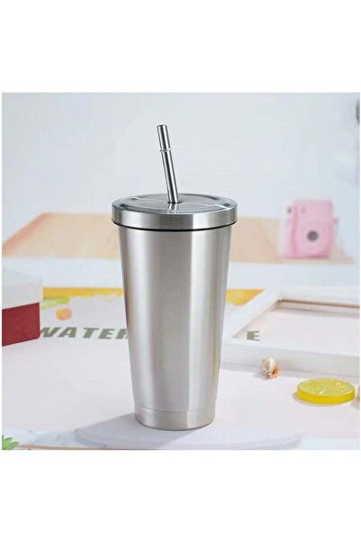 Generic 750ml Stainless Steel Insulated Tumbler with Lid & Straw - Vacuum Dou...