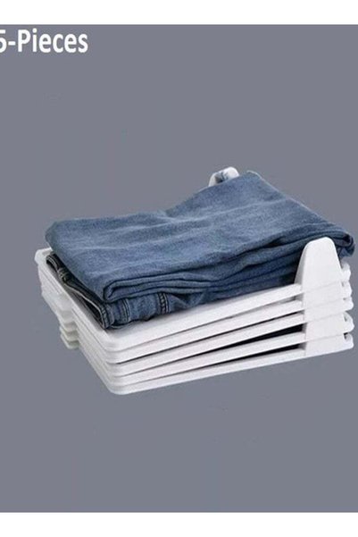 Generic 5 Pieces Fast Clothes Fold Closet Organization Board White 36x43.5cm