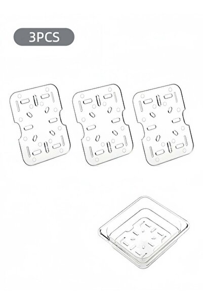 Generic 3 Pcs Plastic Drain Shelf Acrylic Food Drain Trays Detachable Anti-Sl...