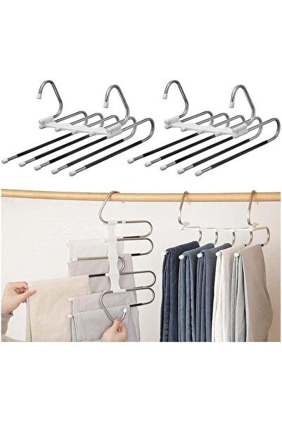 Generic 2PCS Pants Hangers Multi-function Clothes Hangers Non-Slip & Space-Sa...