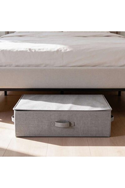 Generic Aria Twill Fabric under the bed Storage Box with Lid 61.6x38.1x16.5cm...