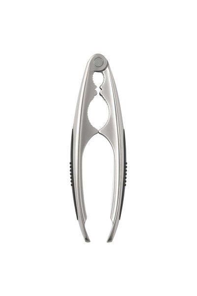 Generic Nutcracker / Seafood Cracker, Nickel-Plated Steel with Black Grip