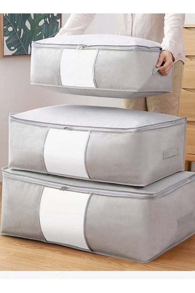 Generic 3-Piece Large Capacity Storage Bags, Oxford Fabric Closet Organizer w...