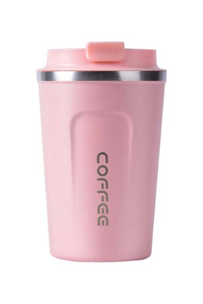 Generic Stainless Steel Insulated Thermal Coffee Cup Pink/Silver 15x7.50x9.40cm