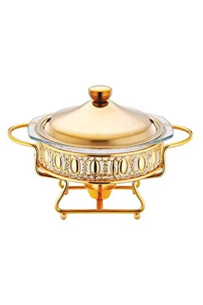 Generic Round Glass Buffet Stove Food Warming Container