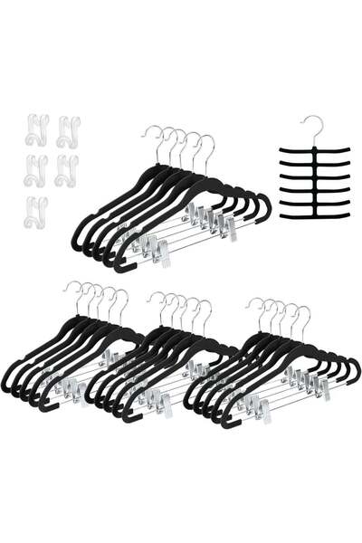 Generic Non Slip Velvet Hangers Suit Hangers 20 Pack Ultra Thin Space Saving ...
