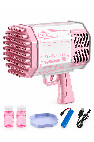 Bazooka Upgraded Bubble Machine Guns, Bubble Makers with Light, Bubble Soluti...