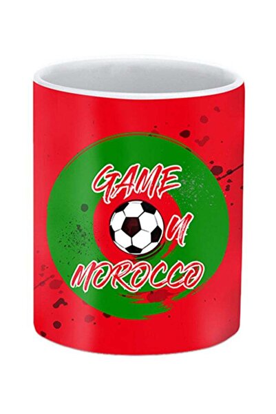 Generic Morocco Printed Ceramic Mug Red/Green/White