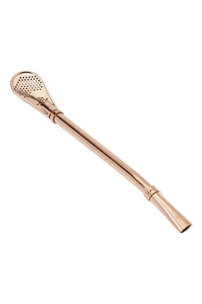 Generic Stainless Steel Filter Straw Spoon Rose Gold 17.7x2cm