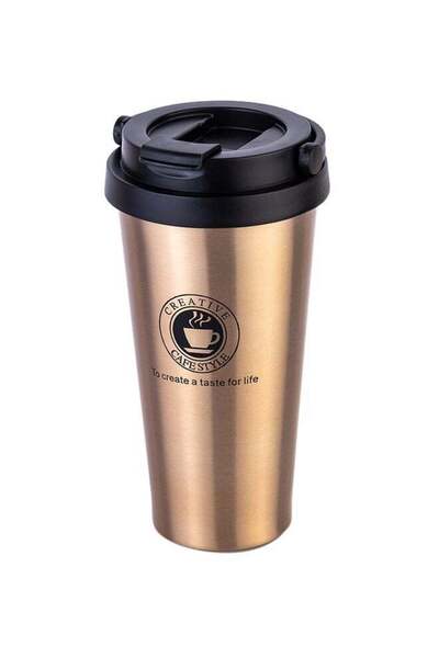 Generic Vacuum Insulated Coffee Mug Gold 500ml
