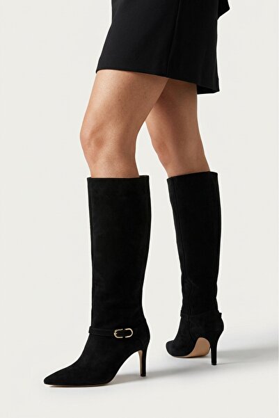 Blacktavern Boots 7 cm Heeled with Buckle Detail Suede