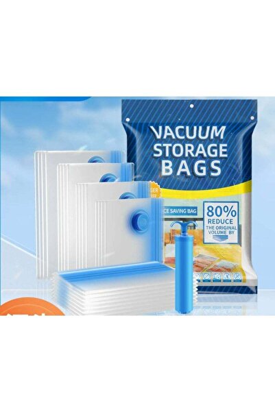 Generic 6 Pack Vacuum Storage Bags with Hand Pump, 80% Space Saver Vacuum Sea...