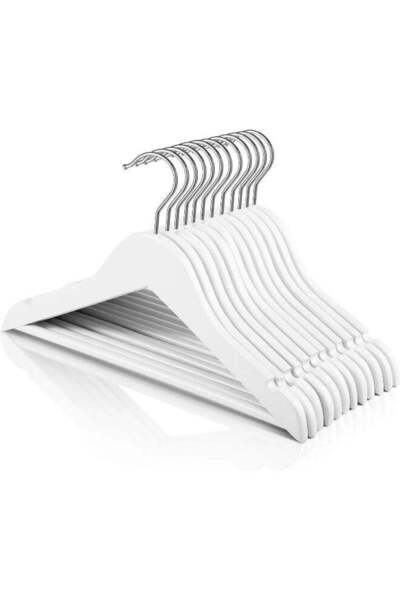 Generic HOUSE DAY 20 Pack White Color Children's Wooden Clothes Hangers, Spac...