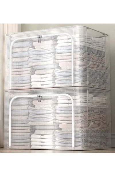 Generic 2 Pack Foldable Stackable Large Capacity Clear Clothes Storage, Drawe...