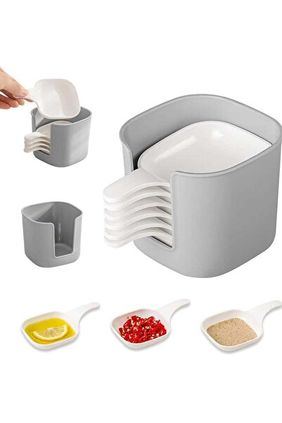 Generic Dip sauce tray and holder set, 6 plastic dip sauce trays with storage...