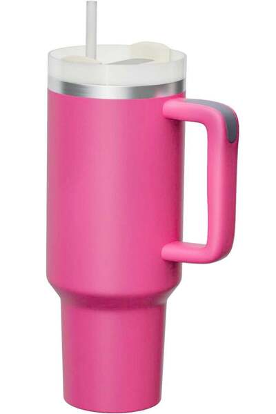 Generic Tumbler With Handle 40 oz Travel Mug Straw Covers Cup with Lid Insula...