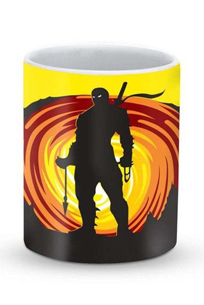 Generic Premium Ninja Typhoon Designer Mug Yellow/Orange/Black