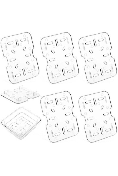 Generic 6 Pcs Plastic Drain Shelf for Size Food Pan Clear Plastic Grate Acryl...