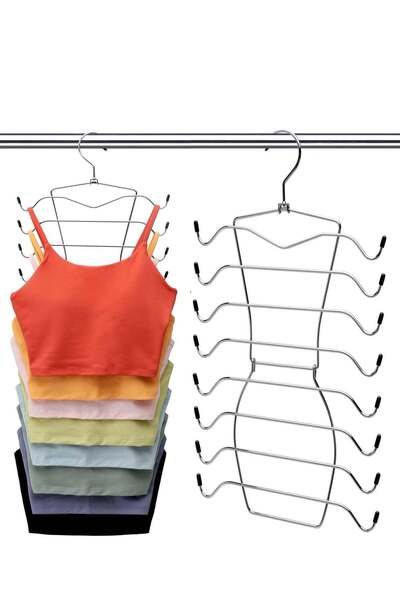 Generic 2 Pack Closet-Organizers-and-Storage,8 Tier Tank-Top-Hanger Closet-Or...