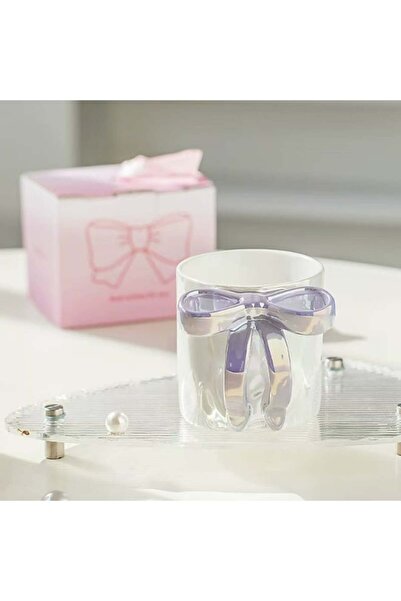 Generic Charming Ribbon Mugs with Bow Handle, 350ml Bow Mugchristmas Mug, Ins...