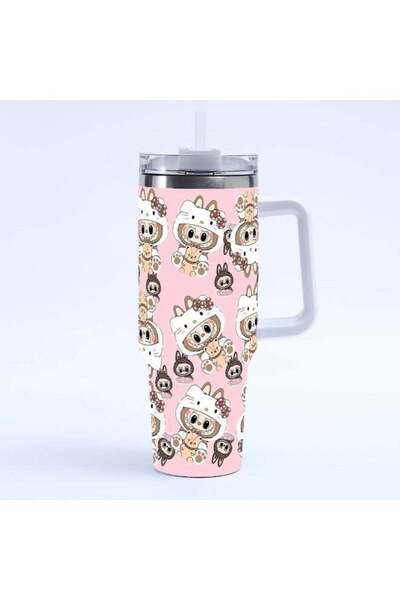Generic Labubu 40oz Quencher Stainless Steel Insulated Tumbler with Lid and S...