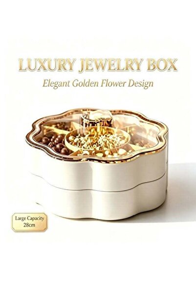 Generic Flower Shape Snack Storage Box with Lid, Multi‑Compartment Dried Frui...