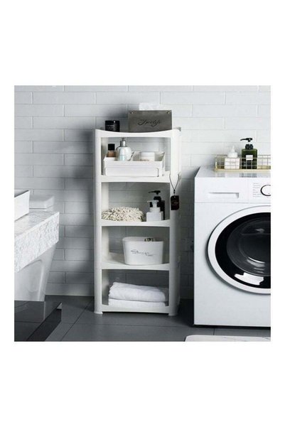 Generic 5-Layer Storage Rack White 37.5 x 110 x 27cm
