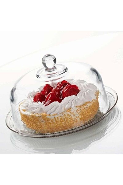 Generic Anchor Hocking Canton 12.5" Cake Plate & Dome Set 2 Piece, Made of Du...