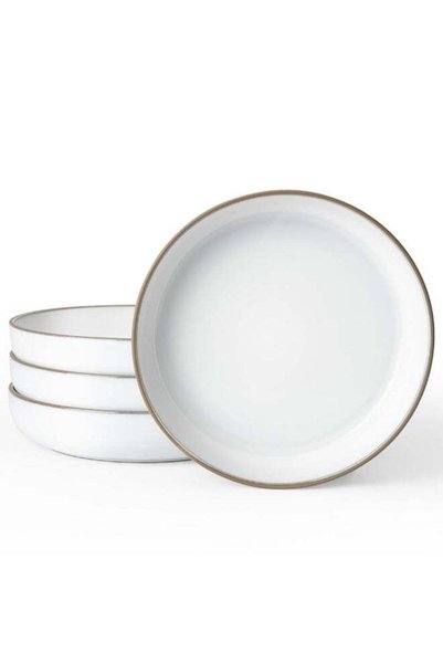 Generic Nature Series 4 Piece Pasta Bowls Set, Snowy White