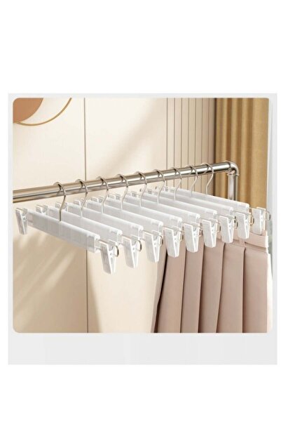 Generic Pants Skirt Hangers with Strong Clips, Lightweight Durable Space Savi...