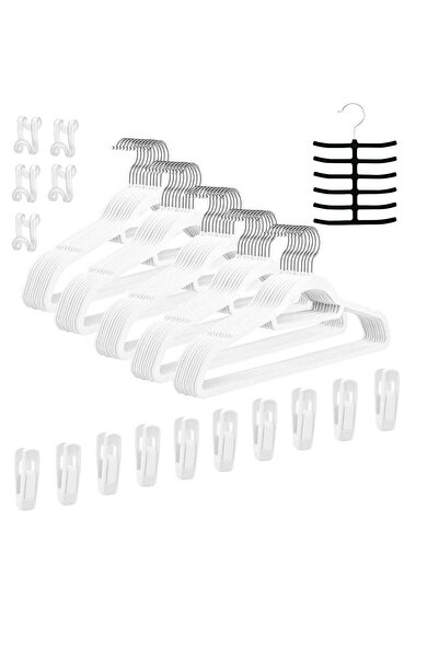 Generic Non Slip Velvet Hangers Suit Hangers 50 Pack Ultra Thin Space Saving ...