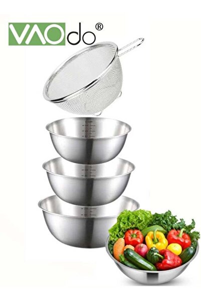 Generic Mixing Bowls and Colander Set, Stackable Space Saving Bowls, Fruit an...
