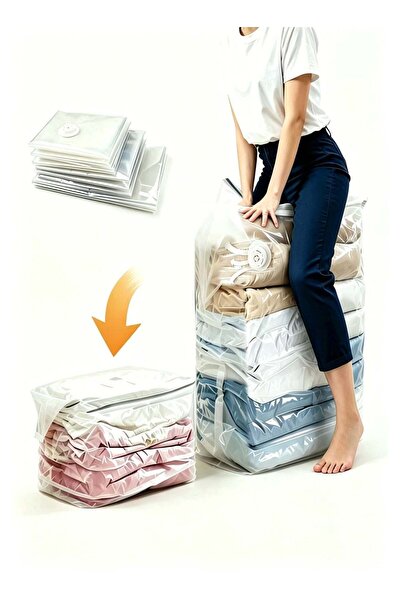 Generic 9Piece Vacuum Storage Bags,No Pump Required,Space Saver Bags,Jumbo Cu...