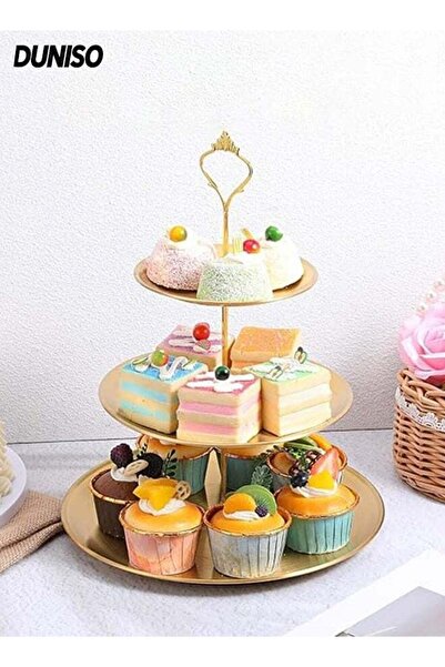 Generic 3 Tier Cake Display Stand,Stainless Steel Cupcake Stand,Dessert Holde...